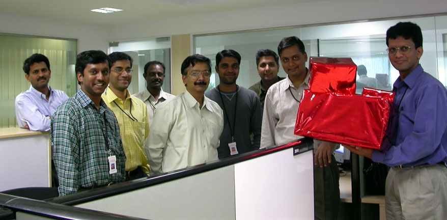 (Left to Right):  Venkatesh, Santosh, Ranga, Suresh, Arun, SriPrasanna, Vishal, Sandeep, Satish Balaram